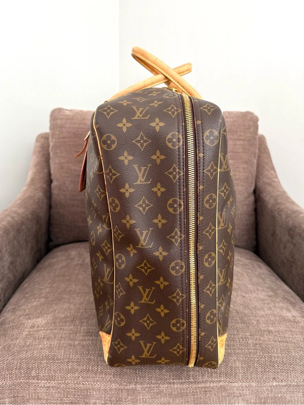 Authentic Louis Vuitton Sirius 50 travel bag luggage brown monogram LV M41506